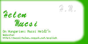 helen mucsi business card